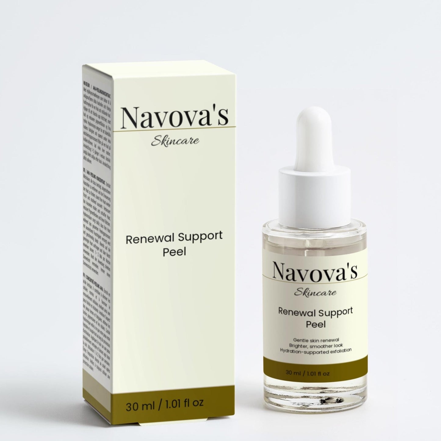 Navova’s Skincare | Renewal Support Peel – Lactic Acid & Hydration Balance - Navova