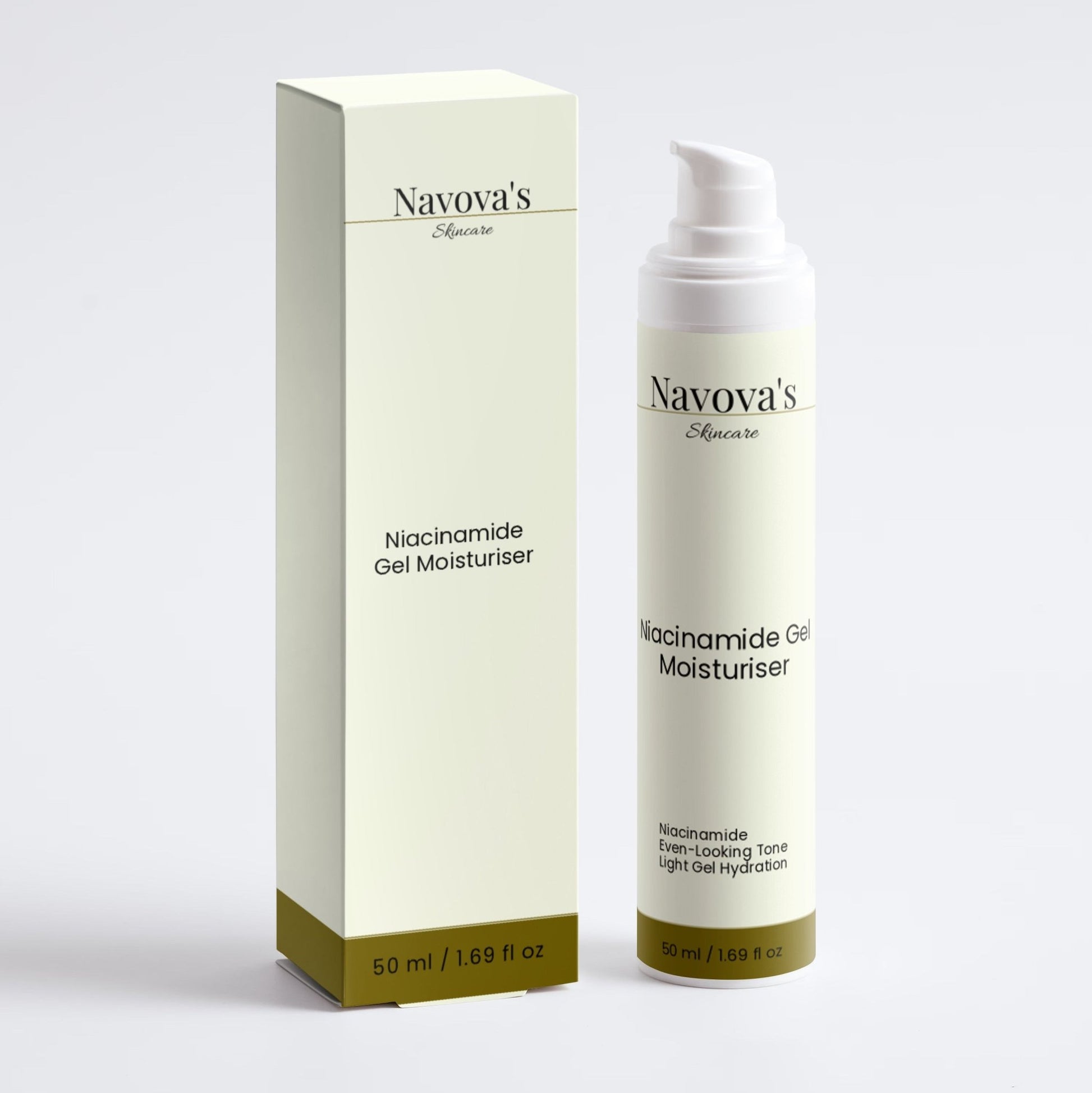 Niacinamide Gel Moisturiser | Egaliserende Hydratatie & Glow Support - Navova