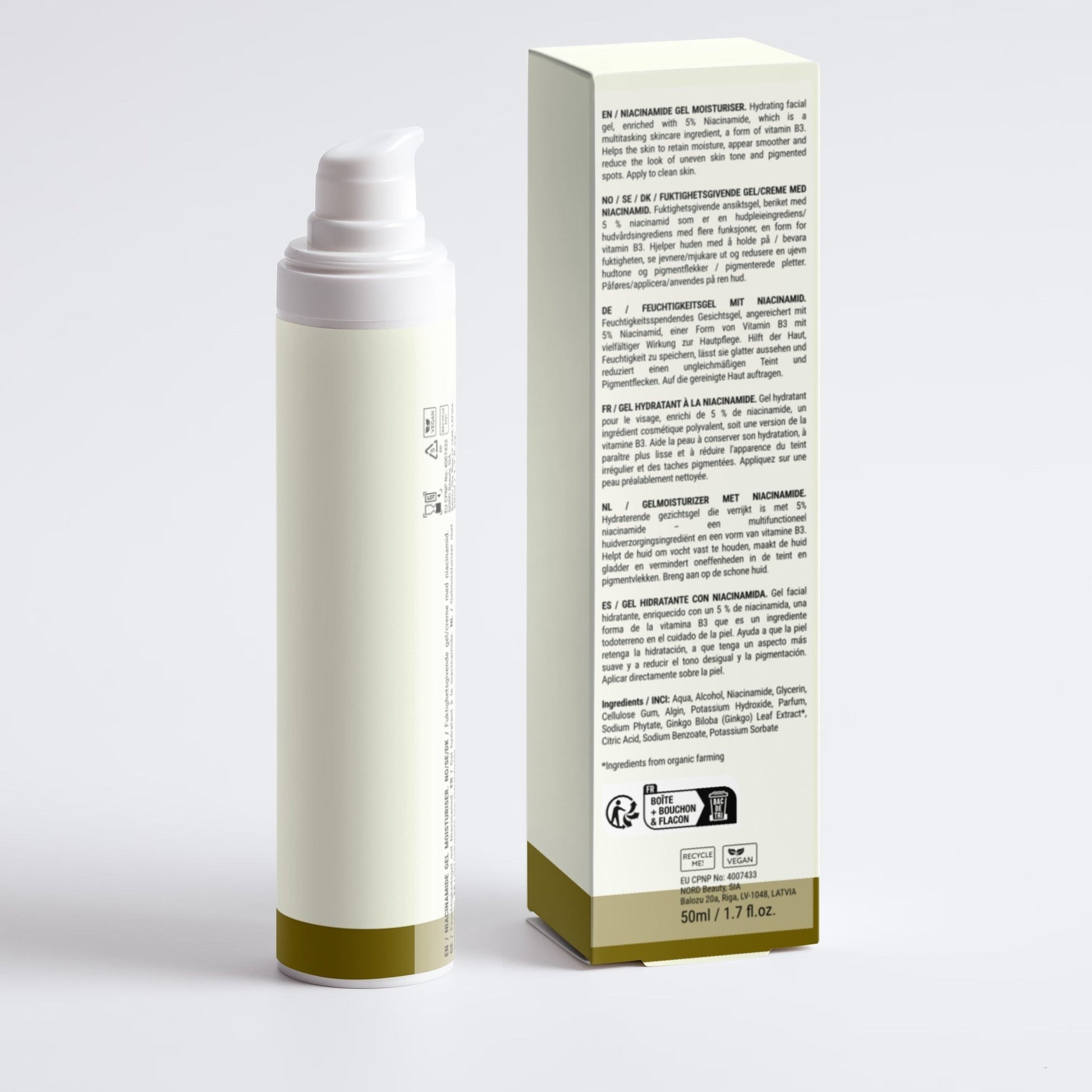 Niacinamide Gel Moisturiser | Egaliserende Hydratatie & Glow Support - Navova