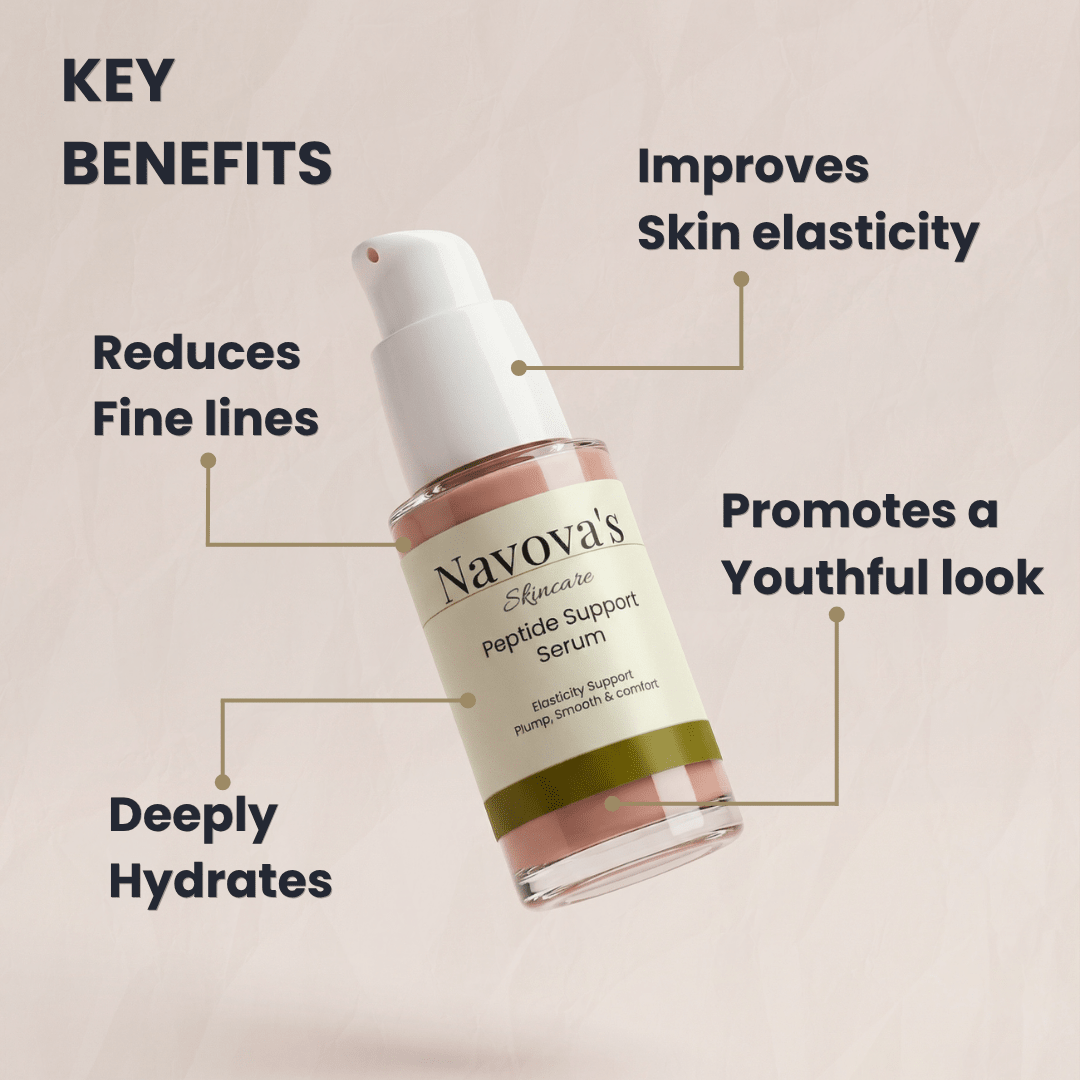 Peptide Support Serum for Smoother, Plumper - Looking Skin - Navova